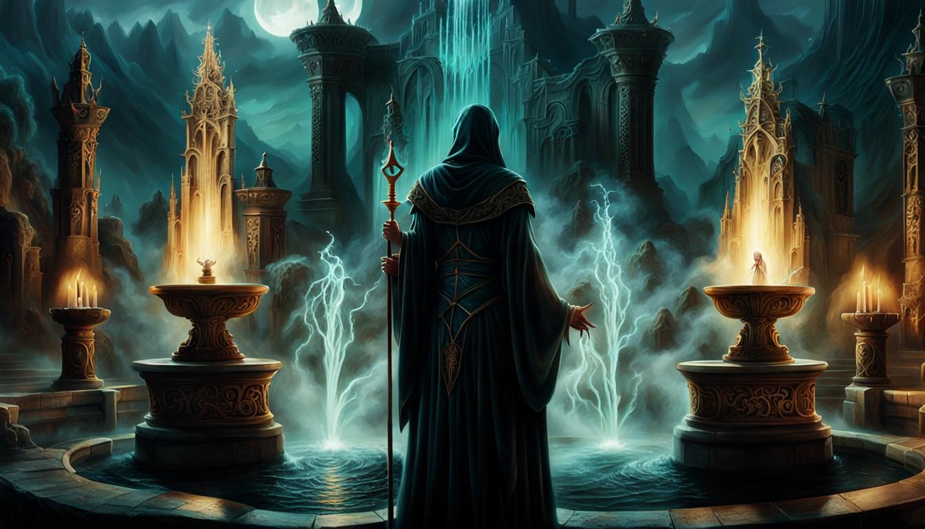 The Necromancer at the Fountains of Lamneth.