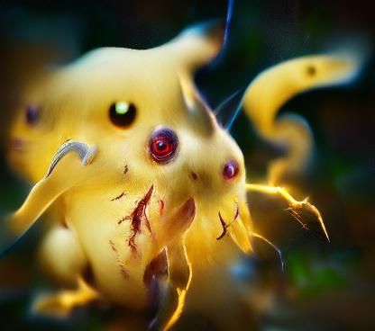 Eldritch horror Pikachu Pokémon concept art 8k resolution deviantart ...