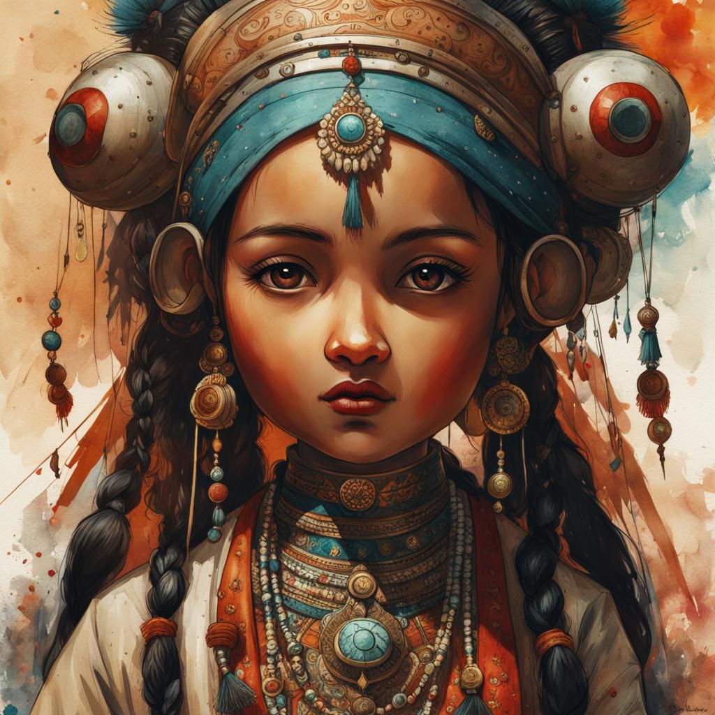 Tribe girl   by @Artdoddler 