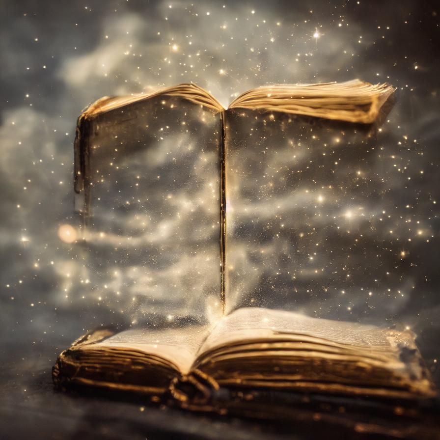 <lora:Personalized MJ6 DE:1.0> a Levitating Book and a Swirling Galaxy, Double exposure surrealistic photography by Alexandre Deschaumes an...