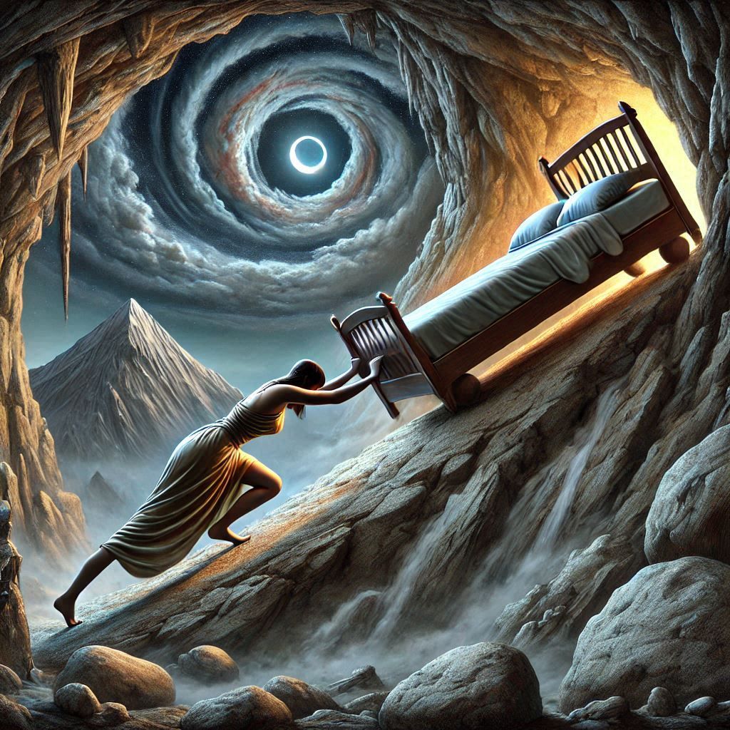 Representation of insomnia, DALL E 3 serie