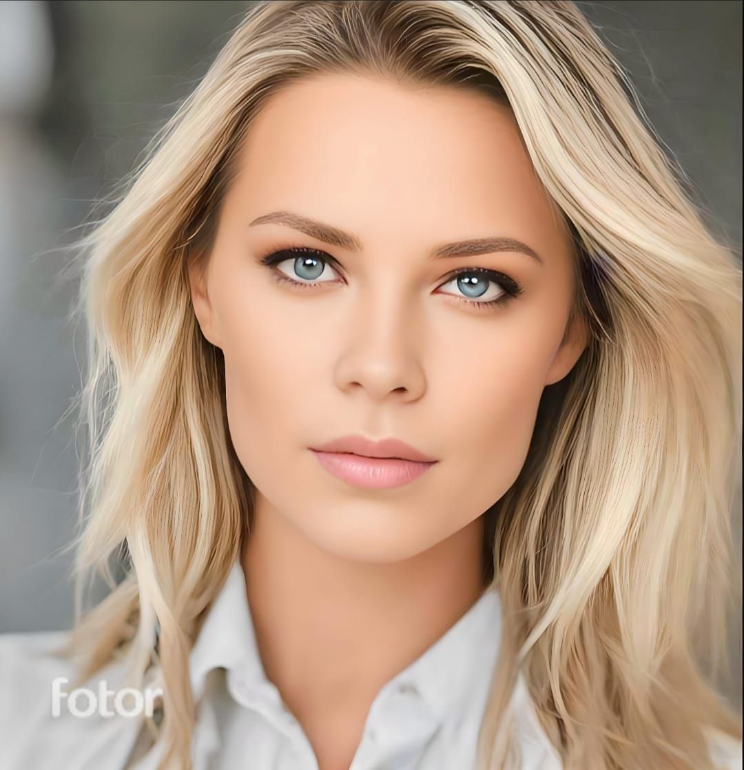 Blonde woman portrait