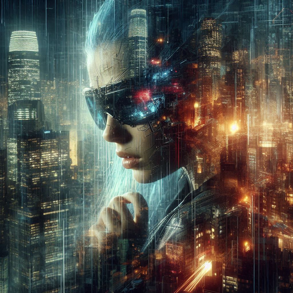 double exposure beautiful fantasy portrait landscape..