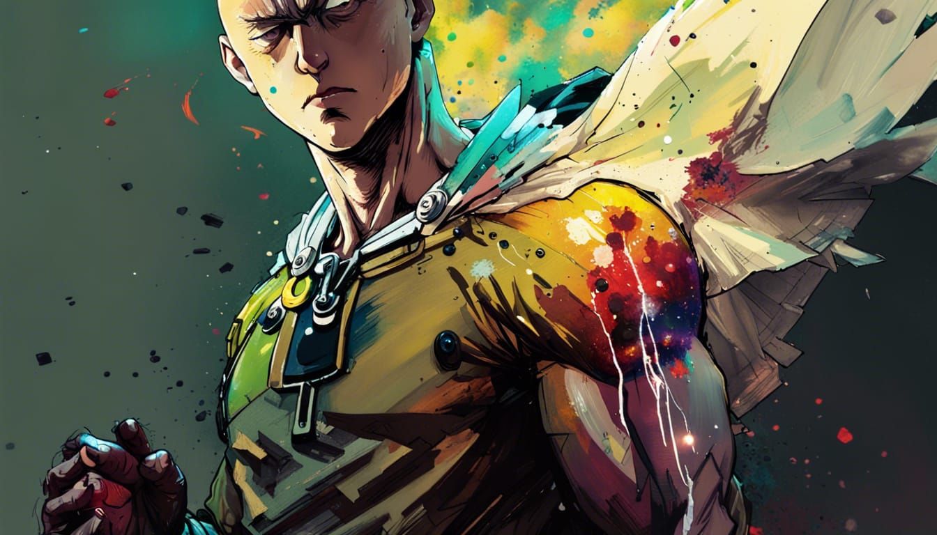 Simple Saitama wallpaper I just made for personal use. (2560 x