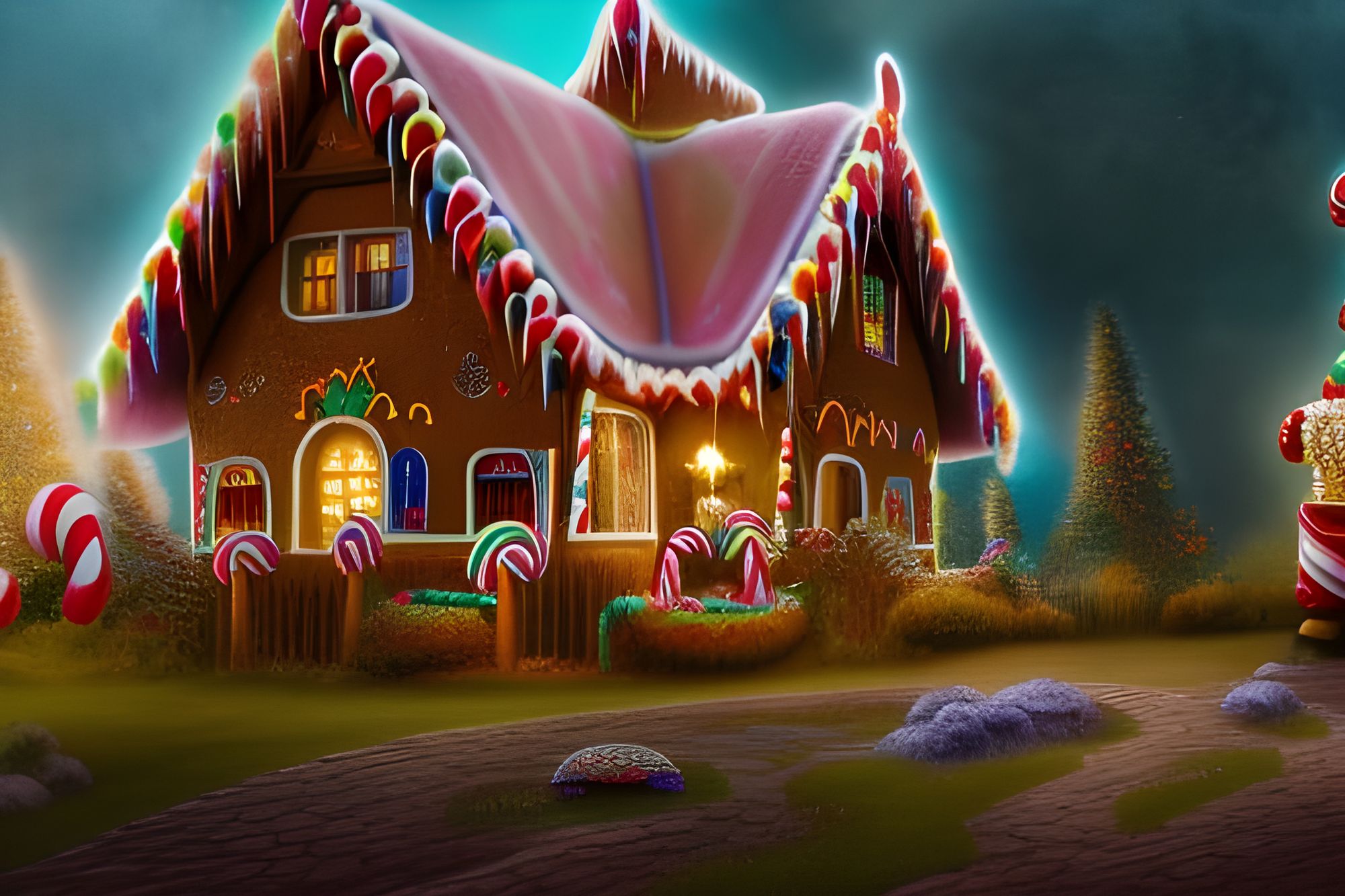 Life Size Gingerbread House AI Generated Artwork NightCafe Creator   MqMiQhraUYO62a4UERpe  1  A3vzu 13.8889x 