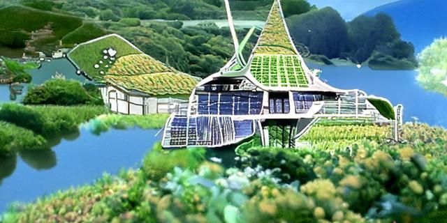 Solarpunk landscape