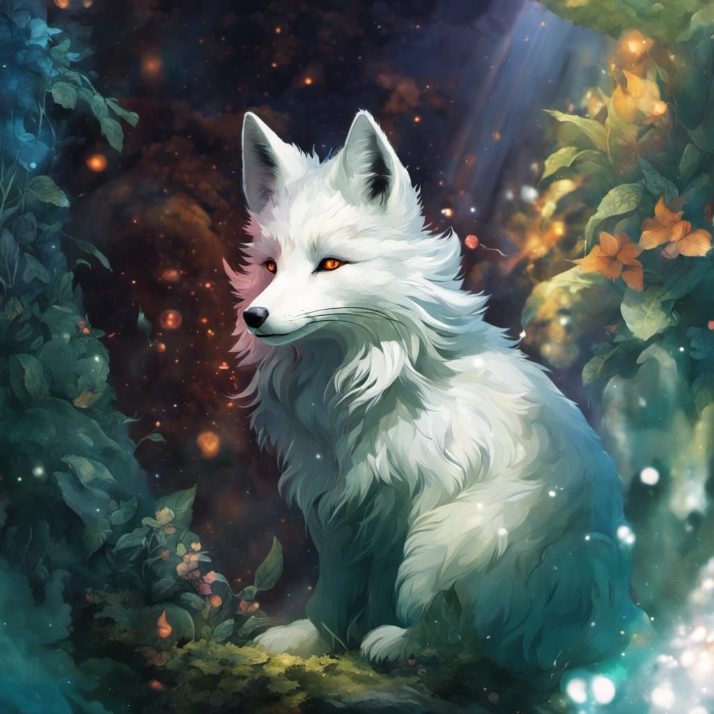 White fox - AI Generated Artwork - NightCafe Creator