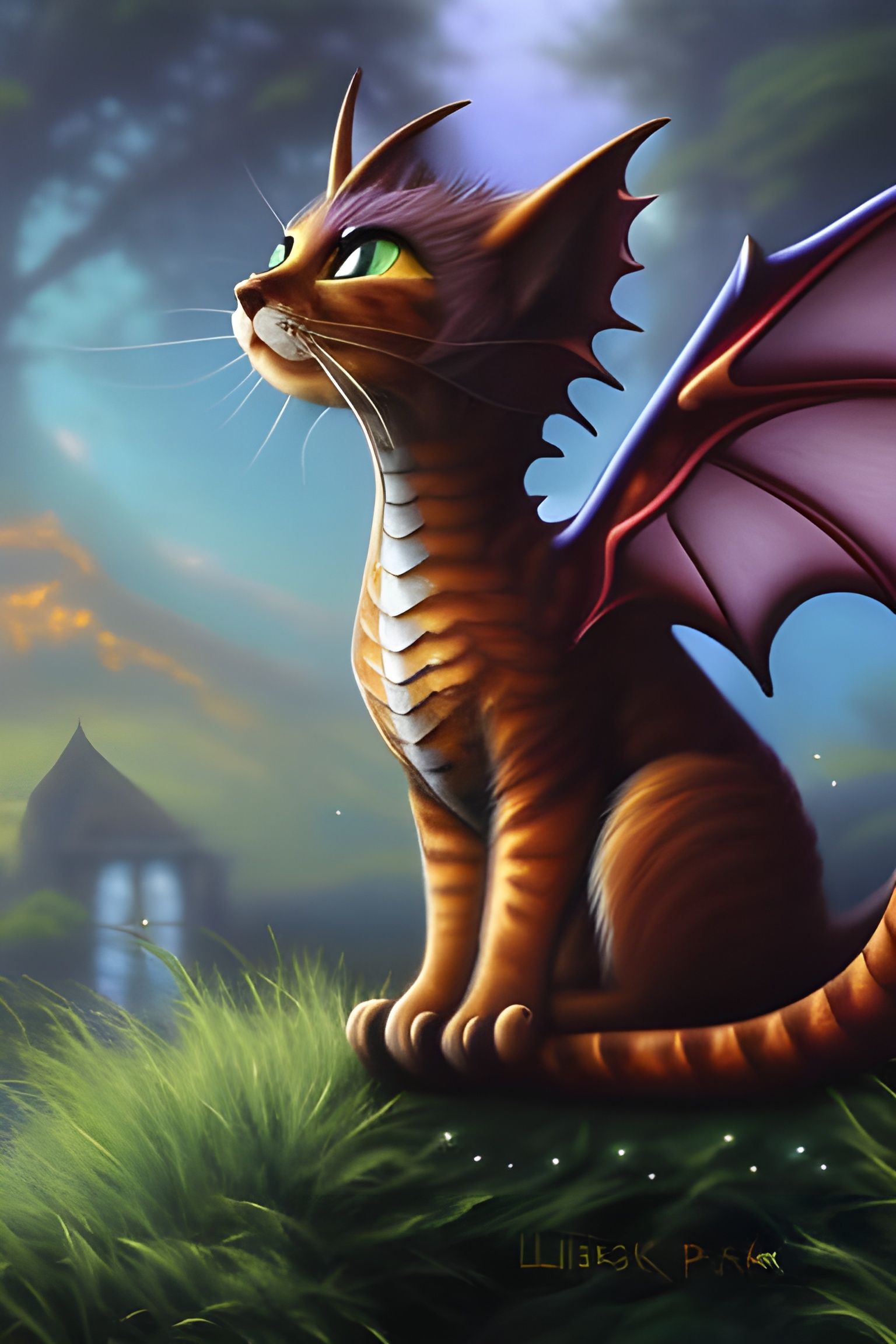 Juvenile Mythical Cat Dragon