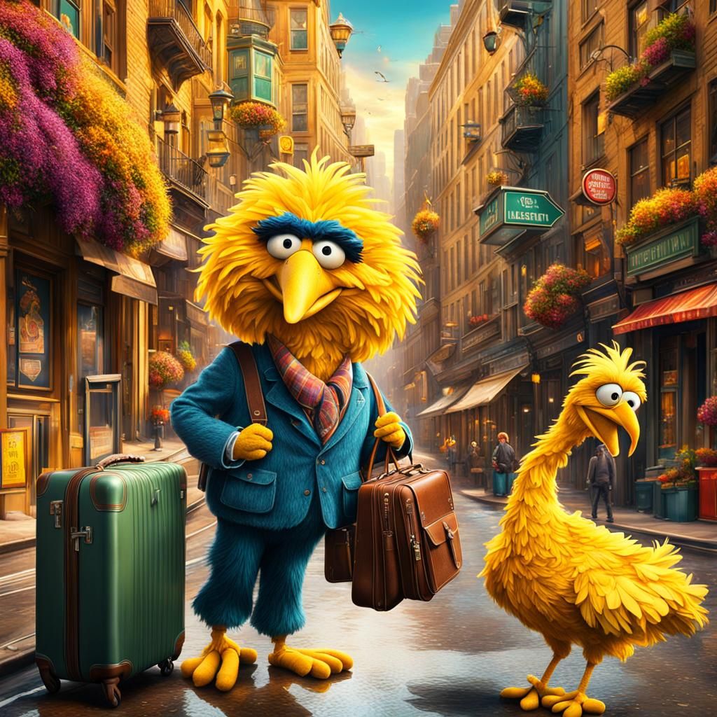 Sesame Street vacationers.