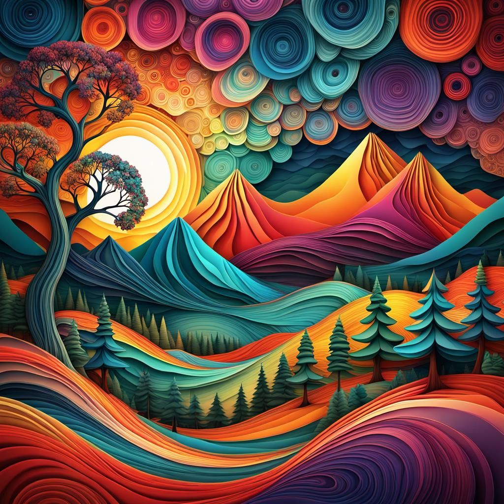 Whimsical Nature Scene 