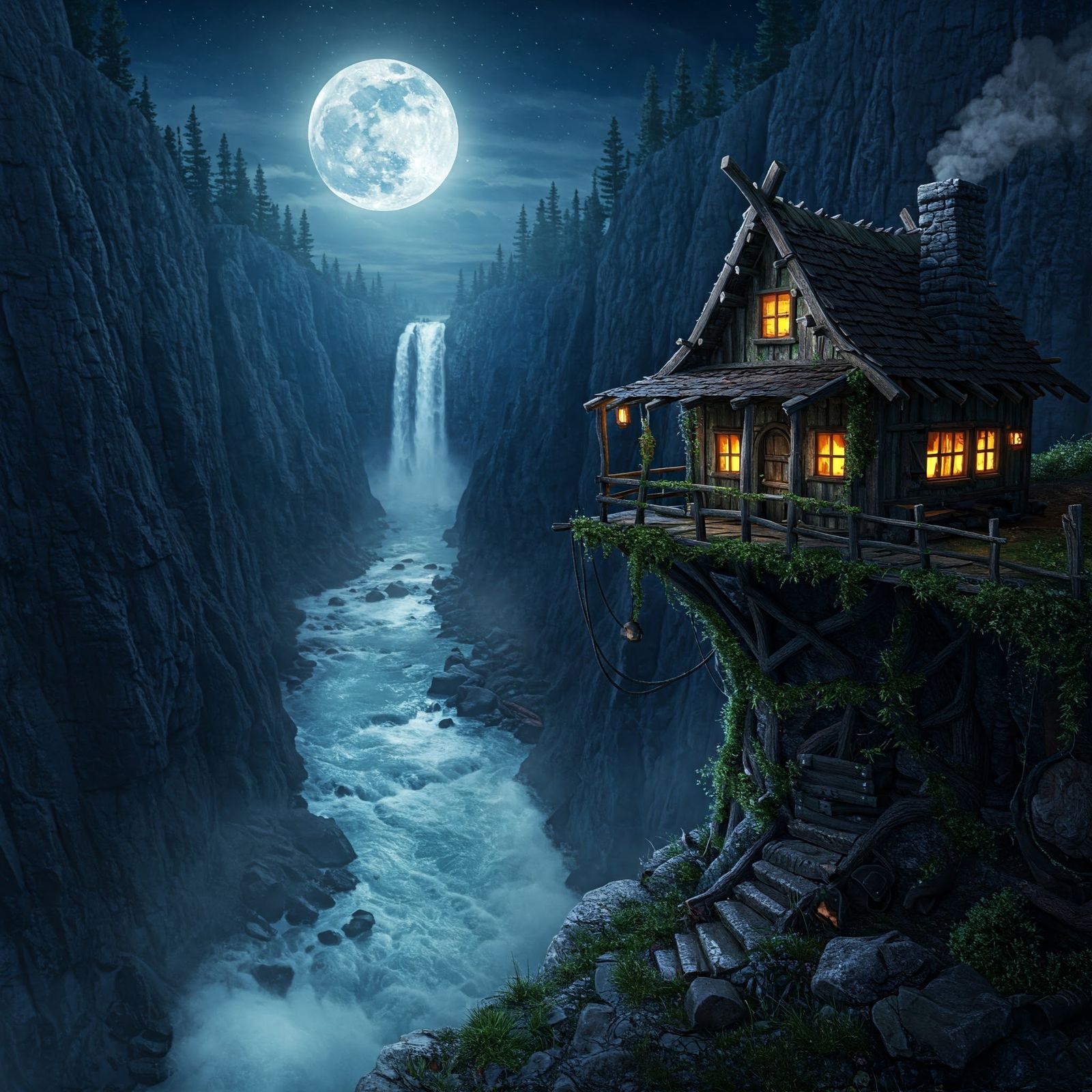 Cottage on a Cliff