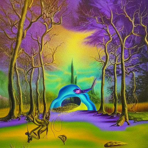 Ethereal Portal in Vibrant Oil Painting Style