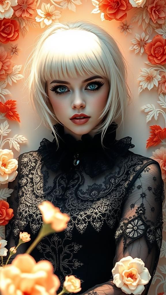 breathtaking, sunny ,  blue eyes, Gothic makeup, , eyeliner,...