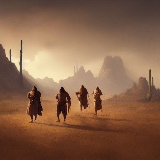 Conquistadors walking in the Sonoran desert sinister by Greg...