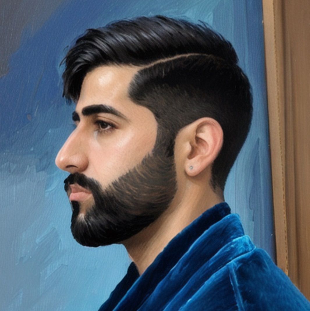 Portrait of a handsome bearded man