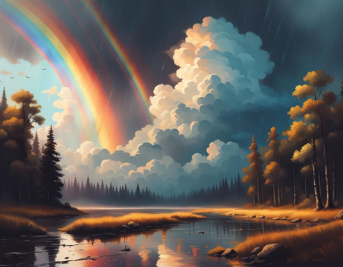 Rainbow After Rain: Matte Painting with Deep Color