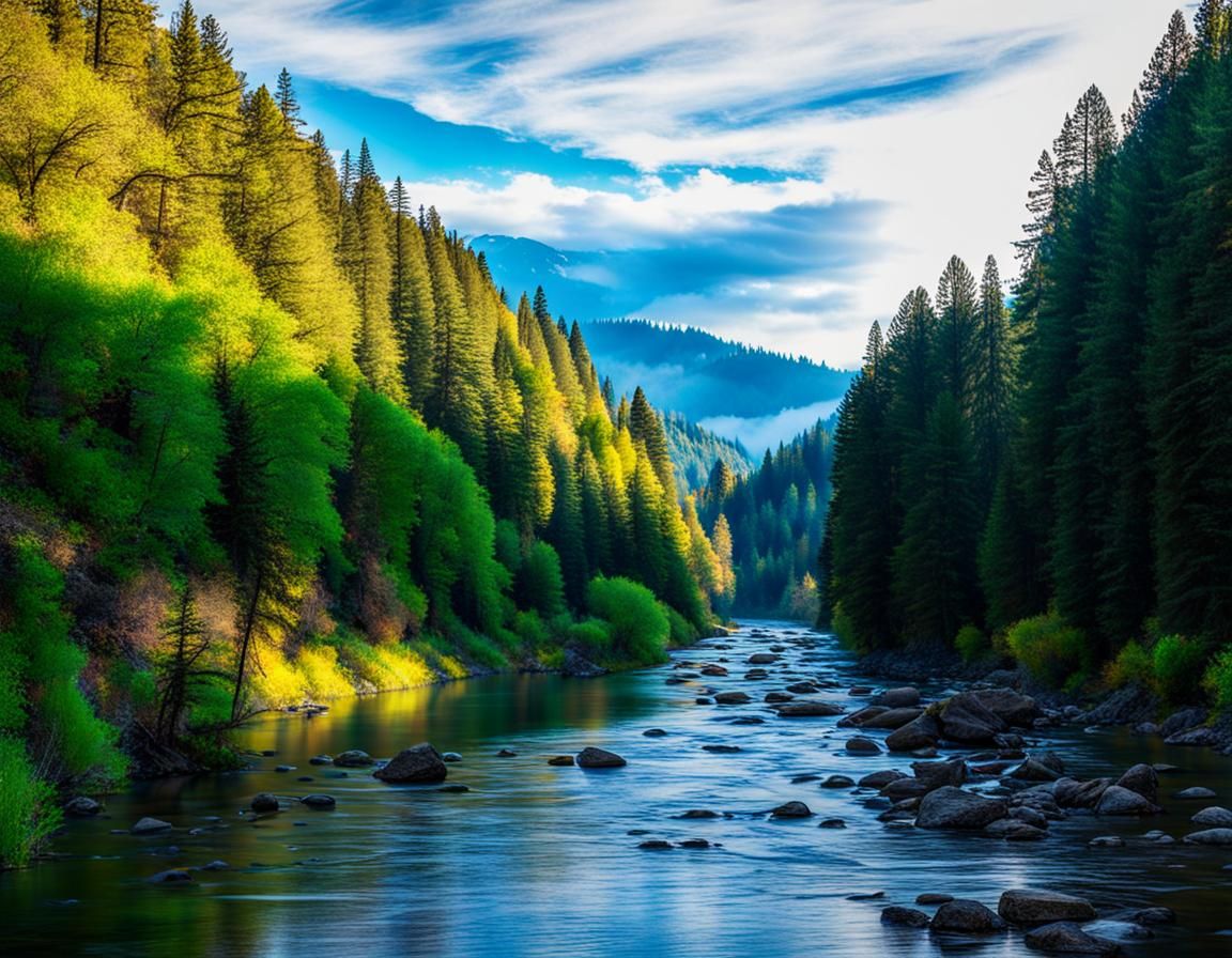 Peaceful Mountain Stream