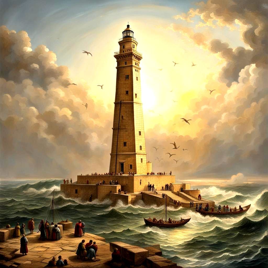 the lighthouse of alexandria in egypt  by @Sylver Wolf