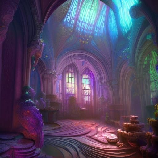 dark fantasy Crystal shop - AI Generated Artwork - NightCafe Creator