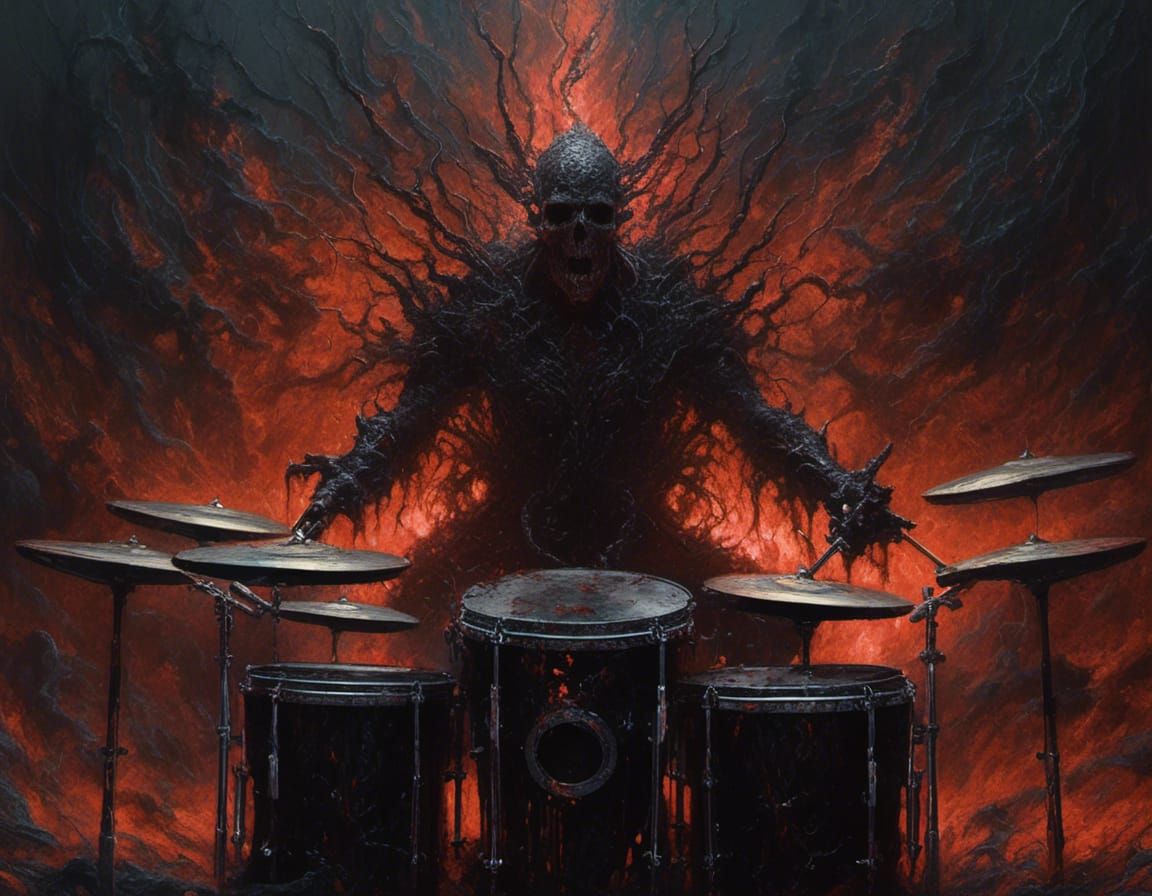 Drums from hell AI Generated Artwork NightCafe Creator