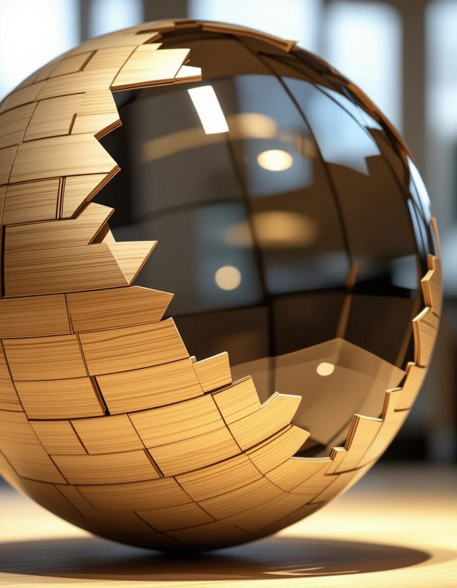 glass & paper sphere