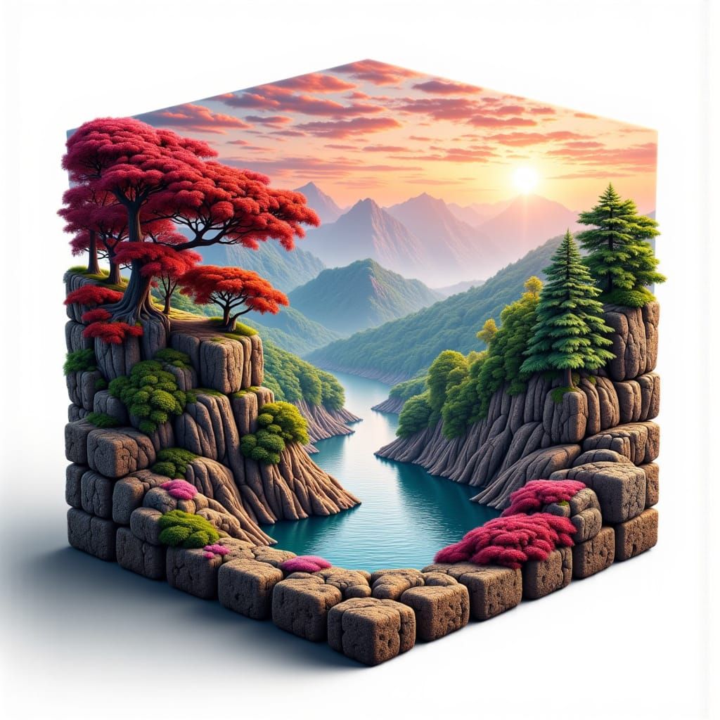 cube landscape