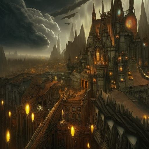 Vampire City - Ai Generated Artwork - Nightcafe Creator