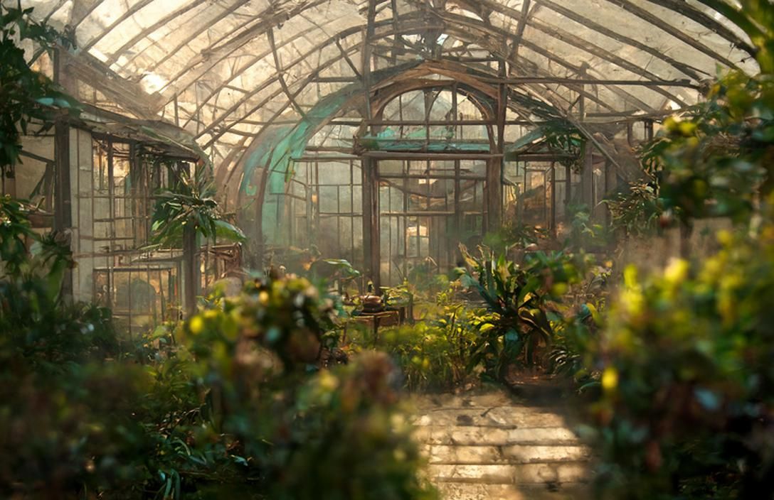 The old Greenhouse - AI Generated Artwork - NightCafe Creator