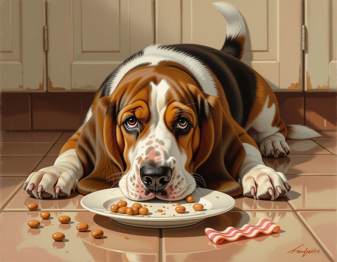 Mischievous Basset Hound