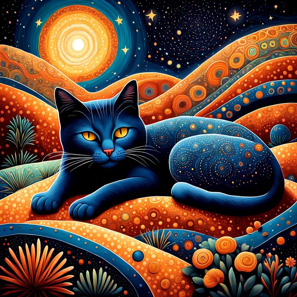 Moonlight Kitty  by @Crispy Bess