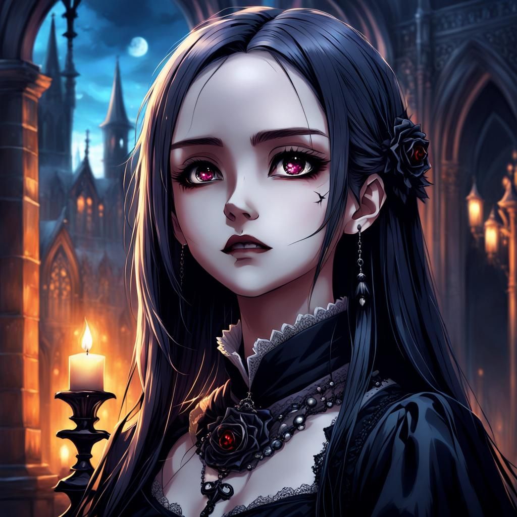 Stunningly beautiful gothic woman - AI Generated Artwork - NightCafe ...