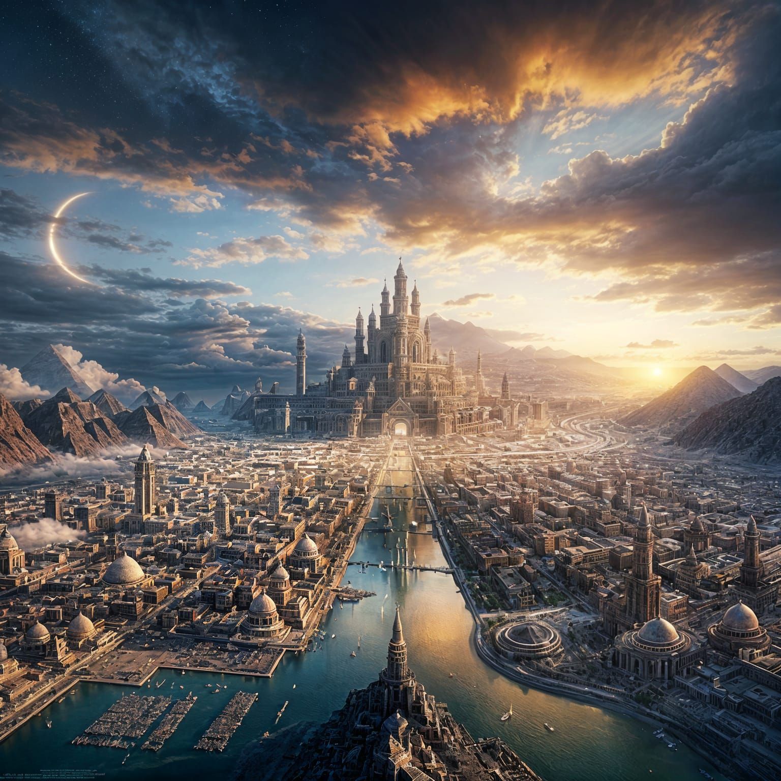 Futuristic Egypt in Grand Cinematic Style