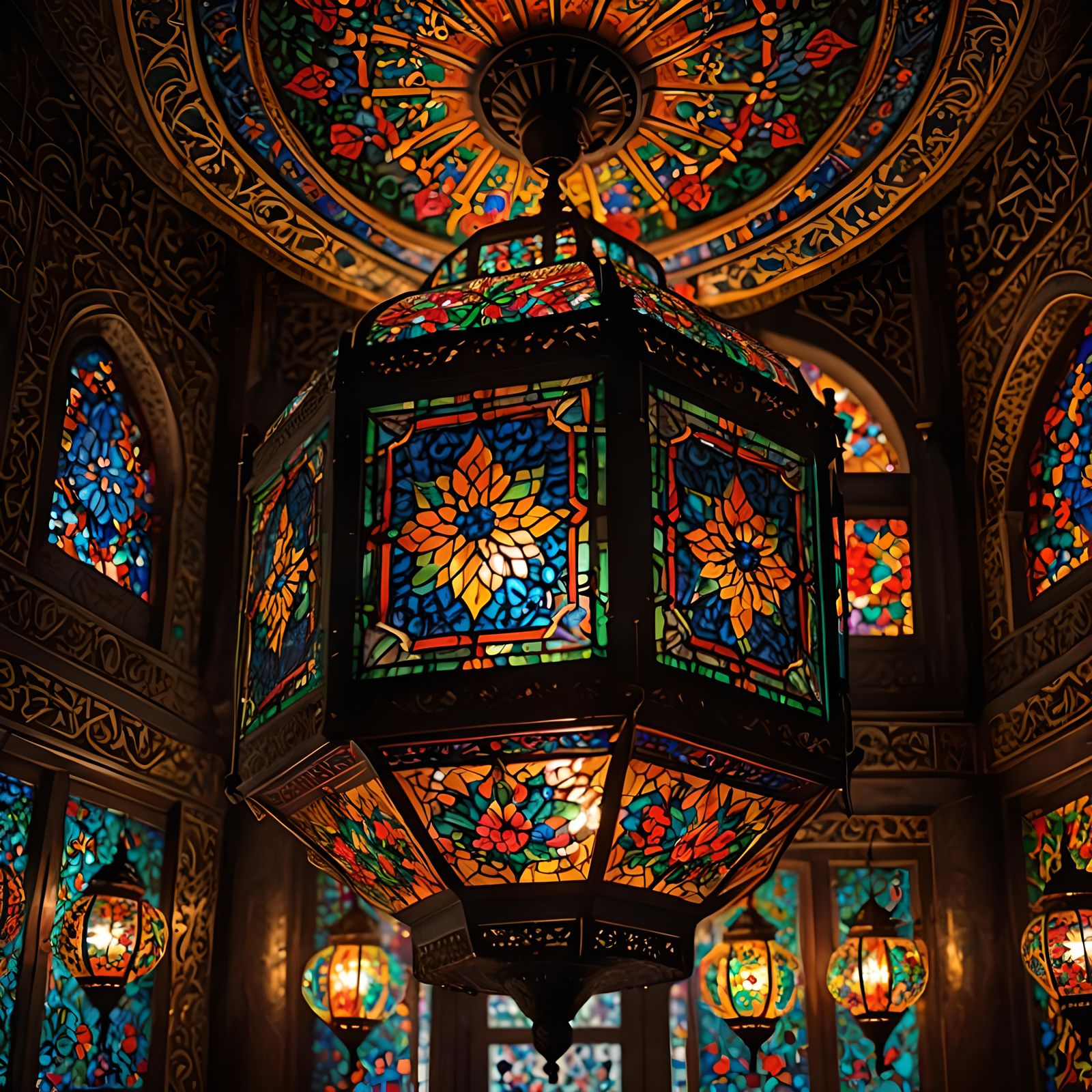 A Traditional Luxurious Persian Lantern  by @Persian Digital Art