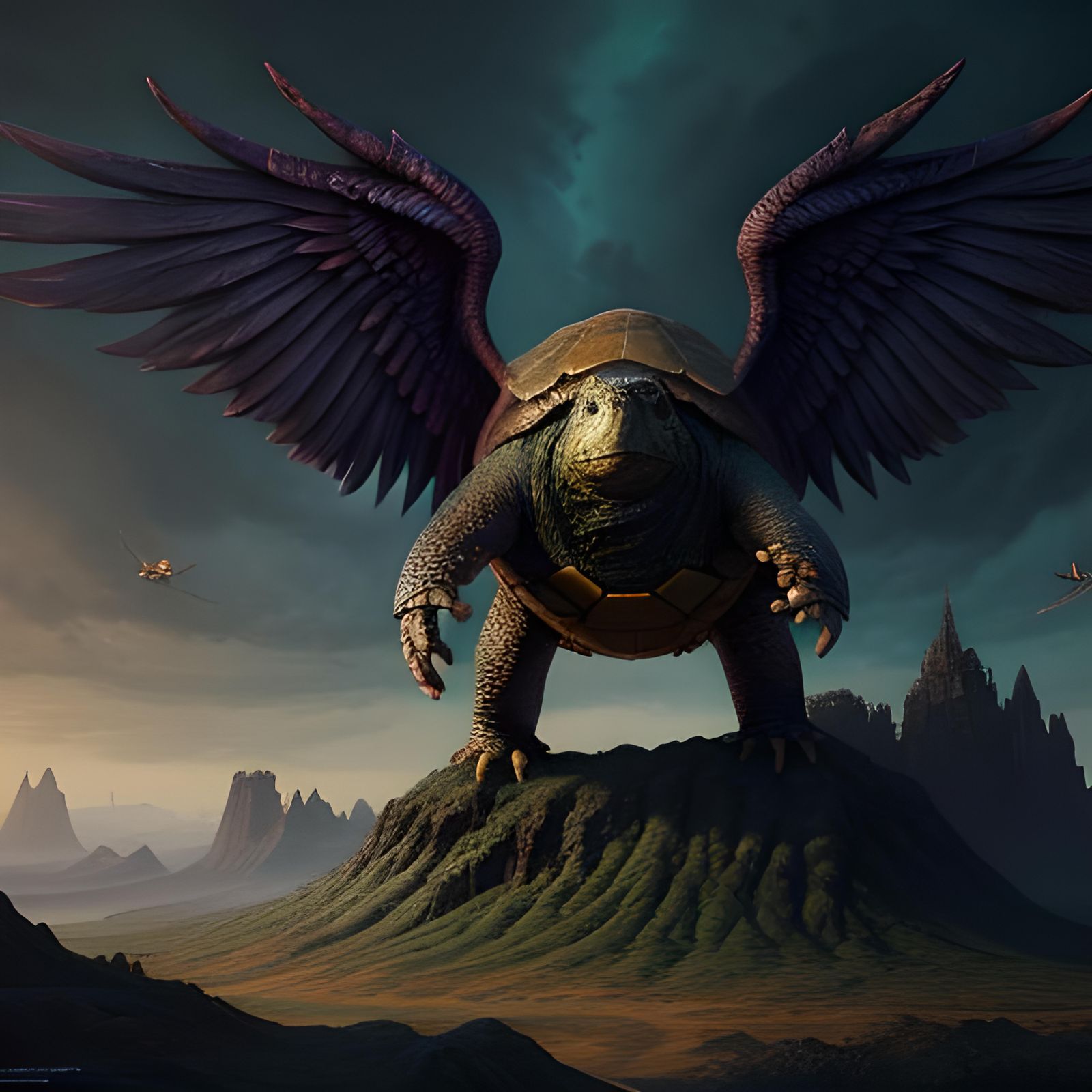a Turtle with angel wings - AI Generated Artwork - NightCafe Creator