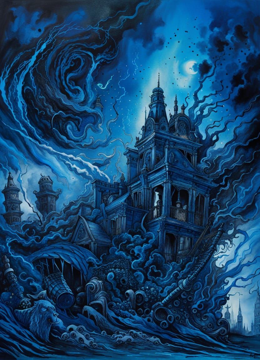 an  nightmare in blue  by @Hrav