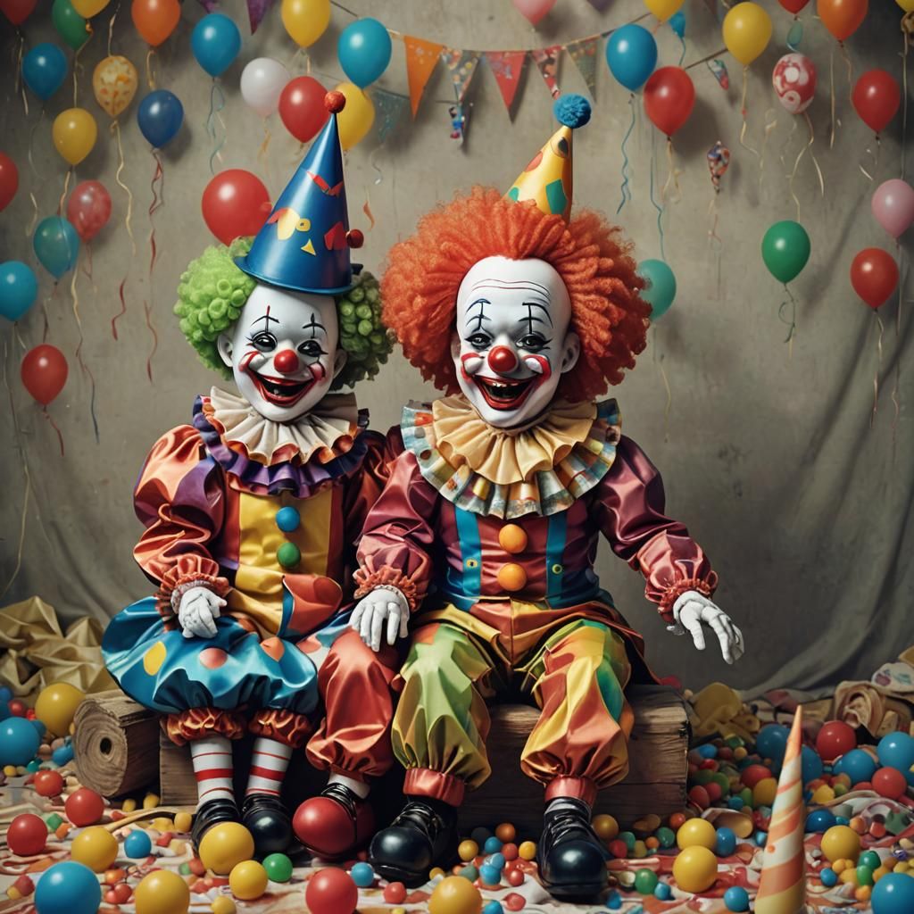 Party clowns - AI Generated Artwork - NightCafe Creator