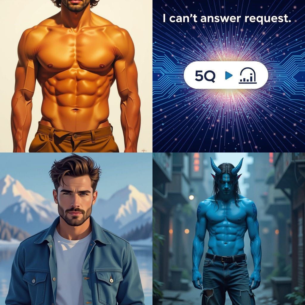 Beige-Painted Male Figure: A Study in Subtlety