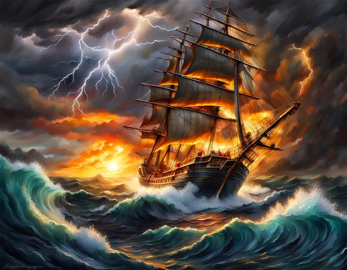 Ship on Stormy Seas 2
