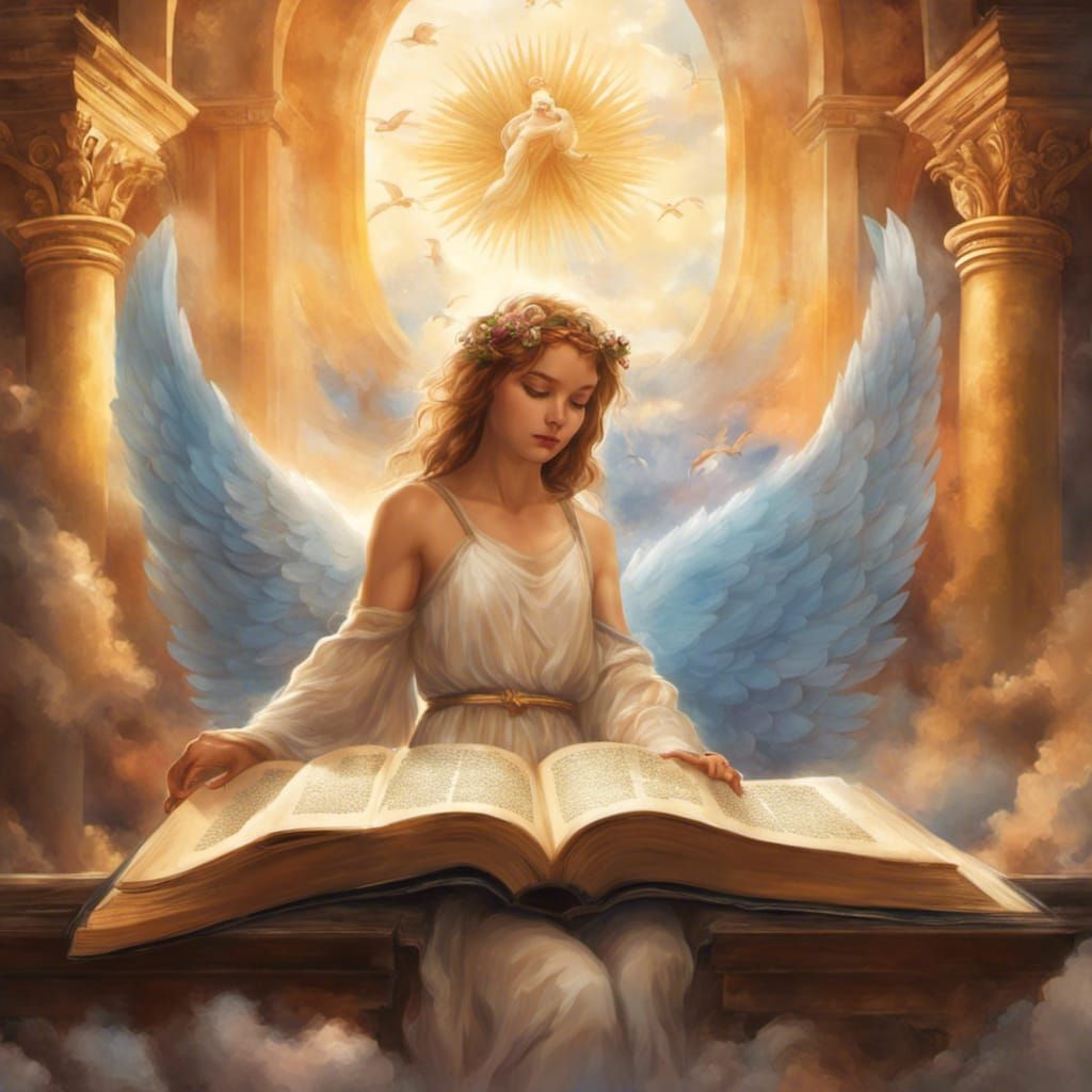 Ein Engel sitz im Himmel und liest ein Buch ...