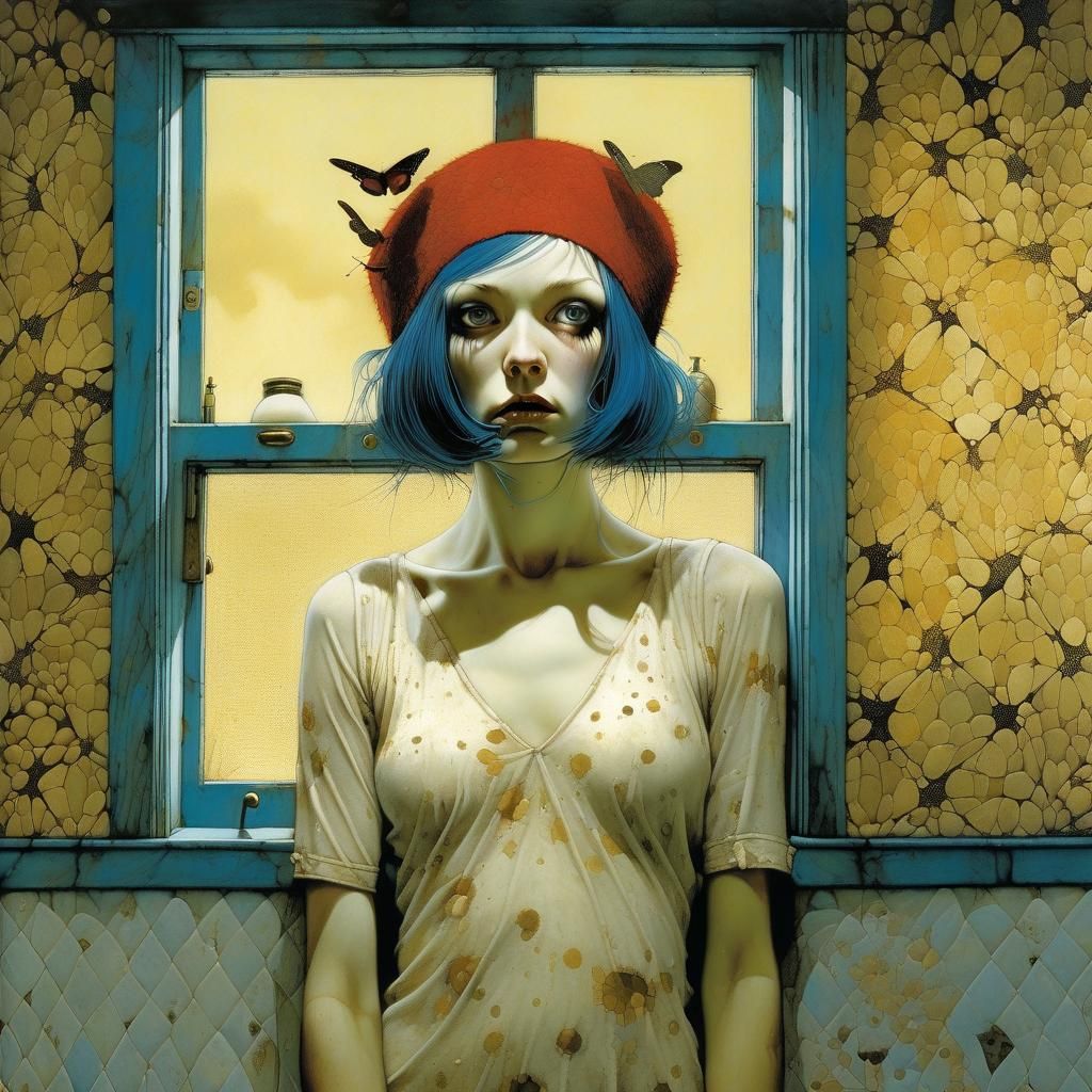 The bathroom window.