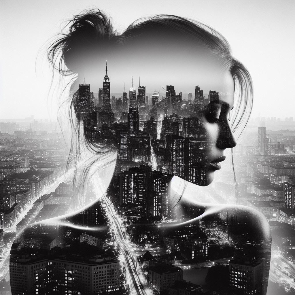 Cityscape on her mind