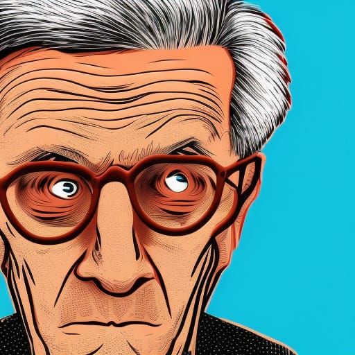 portrait shot of a haggard old man looking slightly down and...