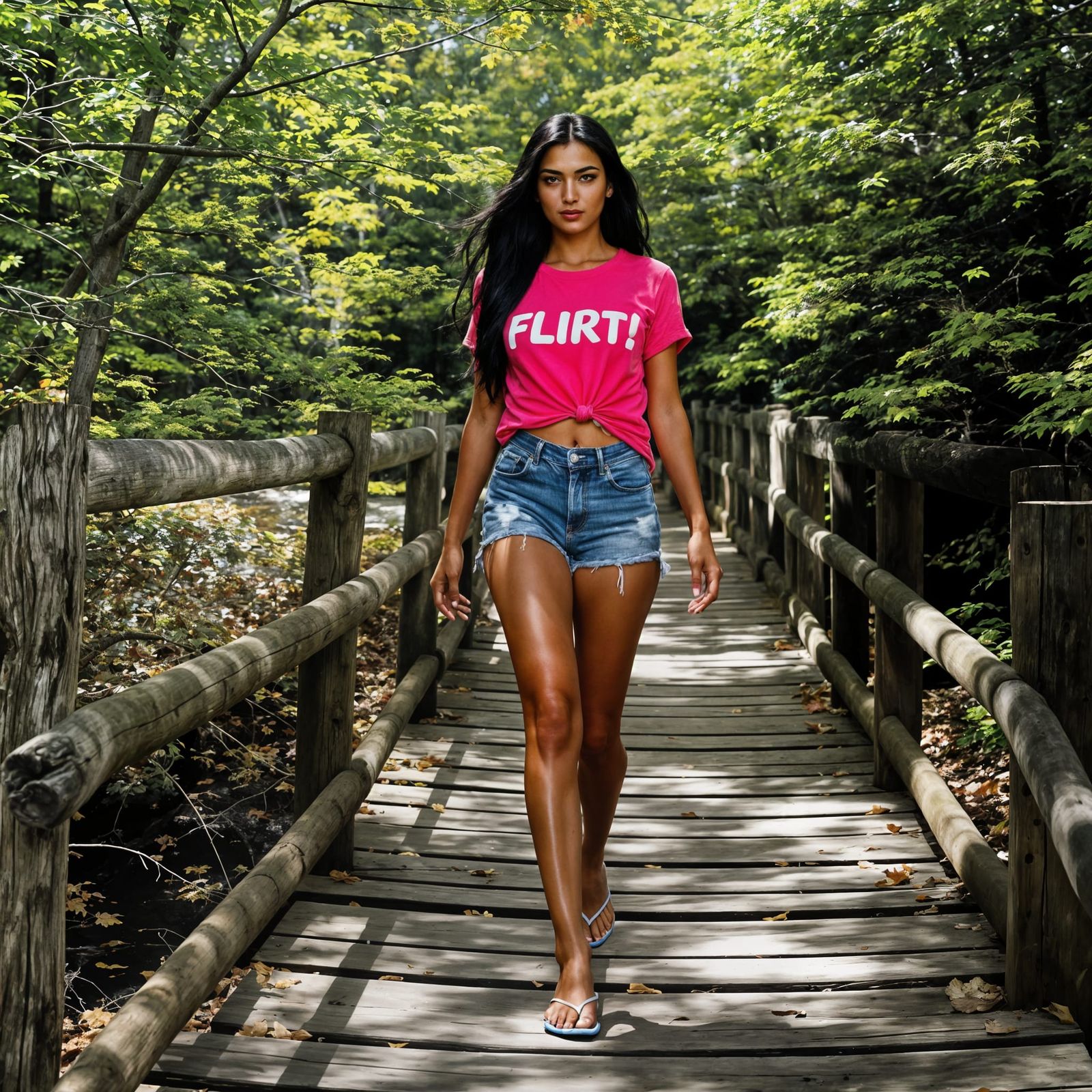 Sauntering Toward You On A Nature Trail