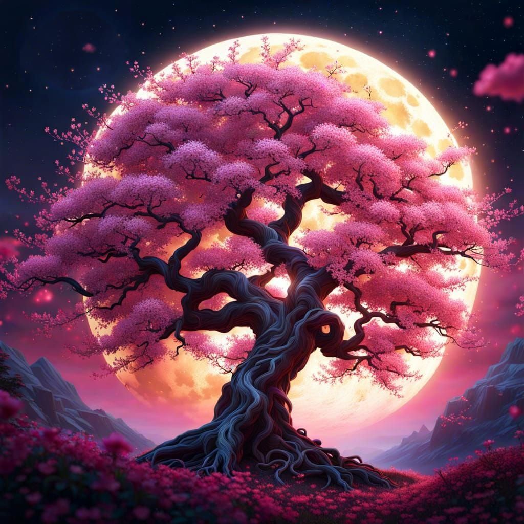 Cherry blossom tree of life - AI Generated Artwork - NightCafe Creator