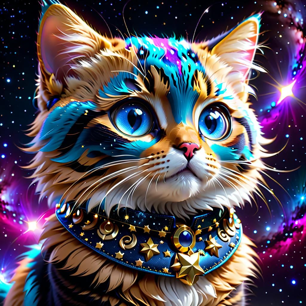 Cosmic Kitty - AI Generated Artwork - NightCafe Creator
