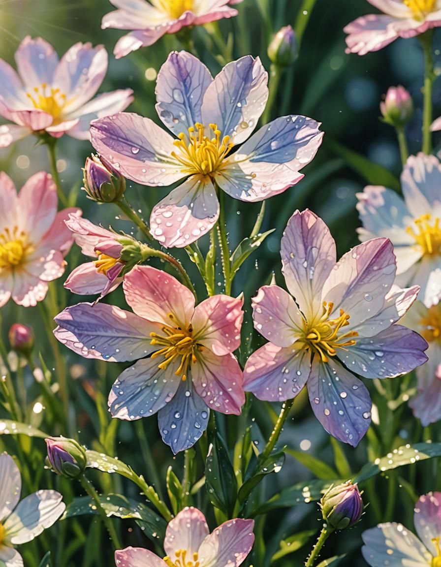 Blooming Perennial Flowers  by @DragonIdk
