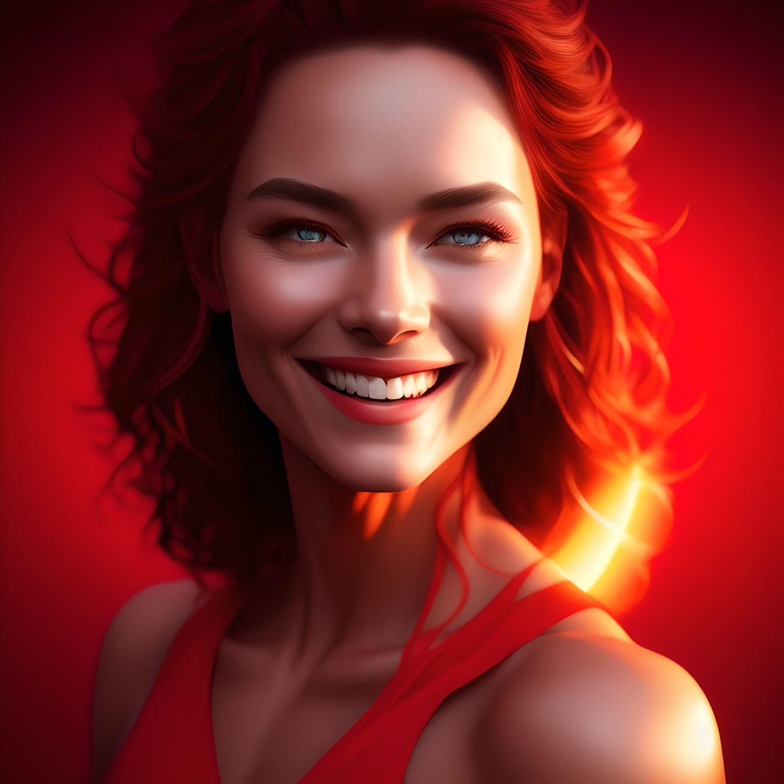 Beautiful smiling woman.