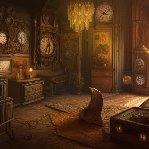 Room full of clocks - AI Generated Artwork - NightCafe Creator