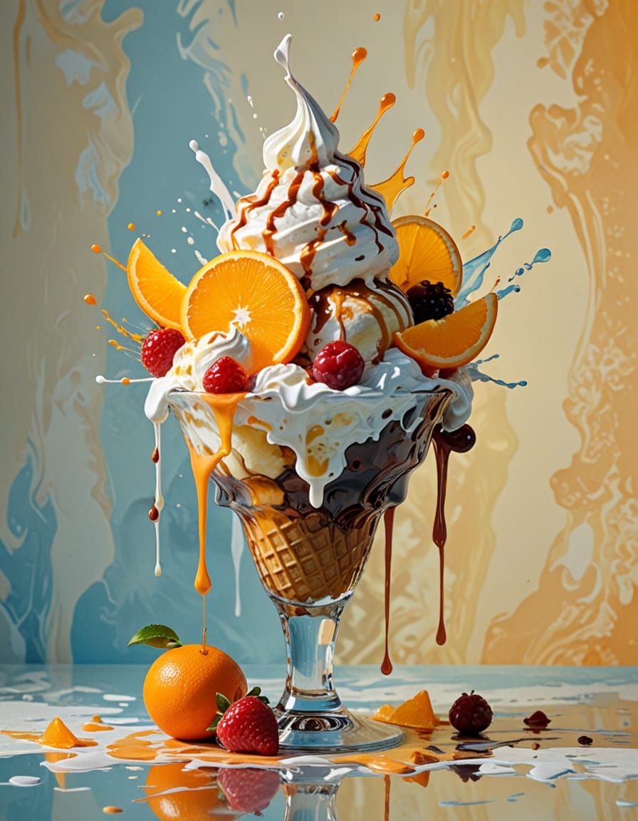 ice cream   by @fineluart