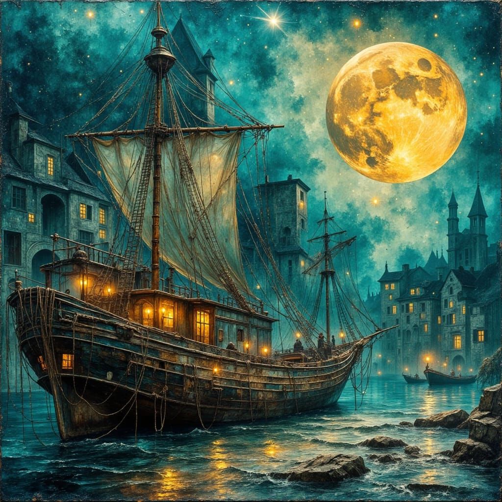 Arriving on the full moon…  by @BlueDreamSkipper